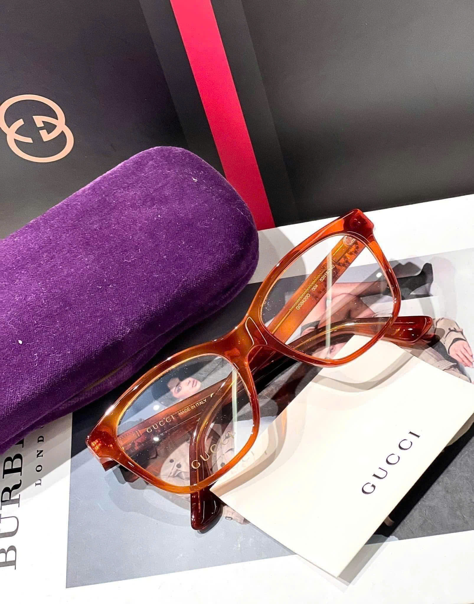 Gọng Kính Gucci GG0420 Havana – Đỉnh Cao Của Sự Tinh Tế Và Thời Trang