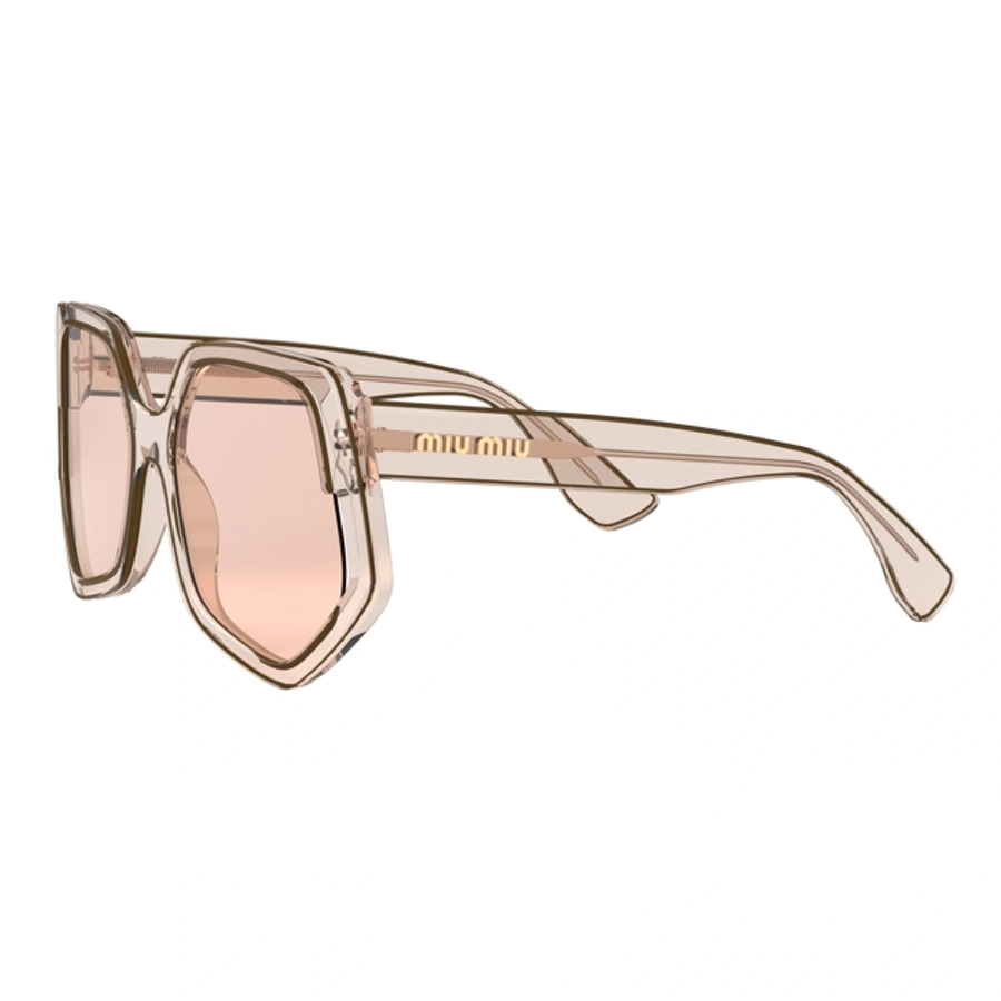 Kính Mát Nữ Miu Miu Transparent Sunglasses MU 07VS - 06D3D2 Màu Hồng