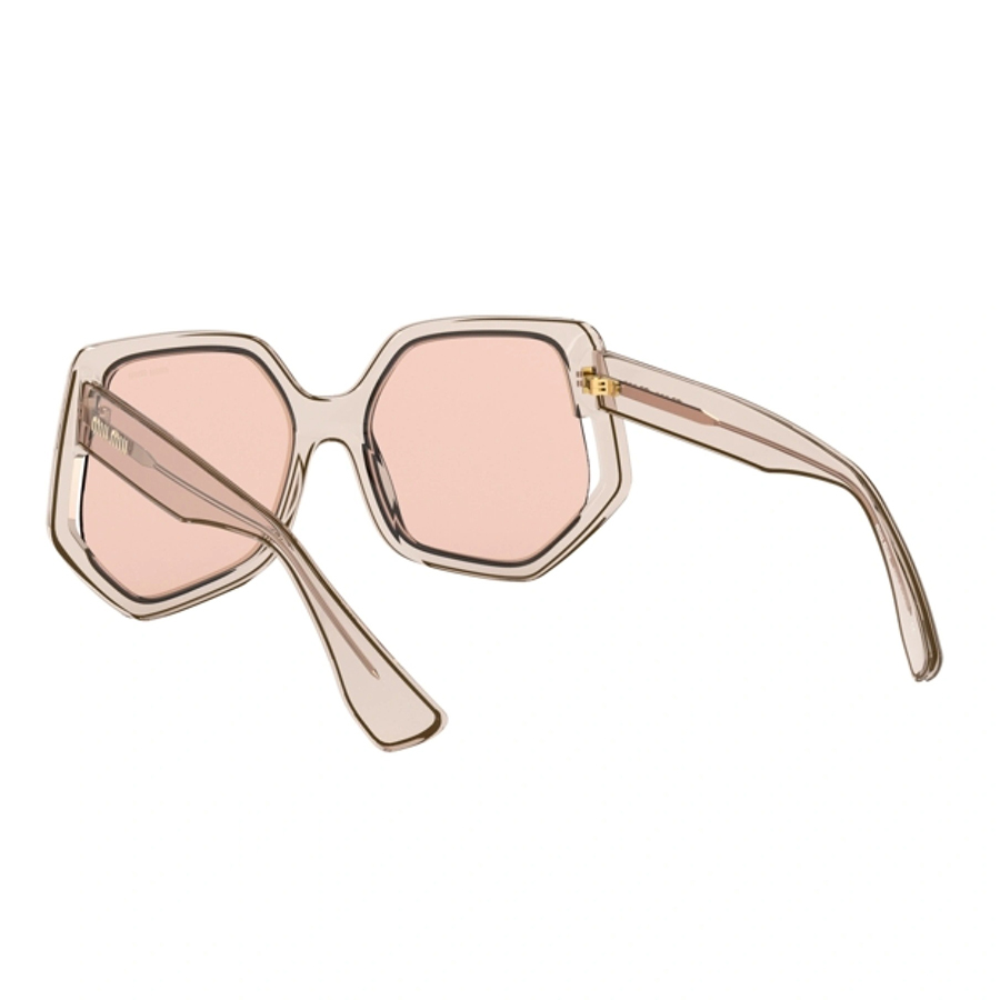 Kính Mát Nữ Miu Miu Transparent Sunglasses MU 07VS - 06D3D2 Màu Hồng