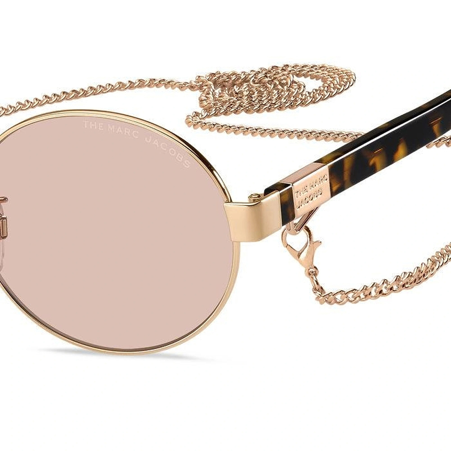 Kính Mát Nữ Marc Jacobs Round Sunglasses In Pink And Tort 497/G/S - 013 U1 ORO Màu Hồng