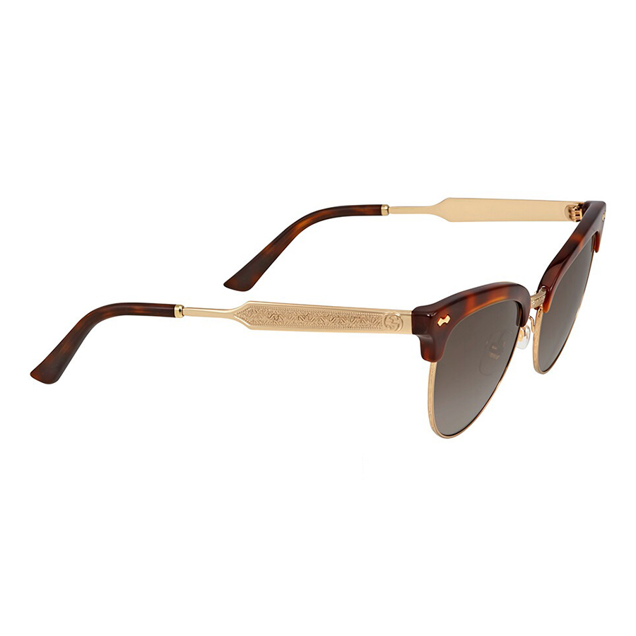 Kính Mát Nữ Gucci Grey Gradient Havana Cat Eye Sunglasses GG0055S 002 Màu Xám Gradient