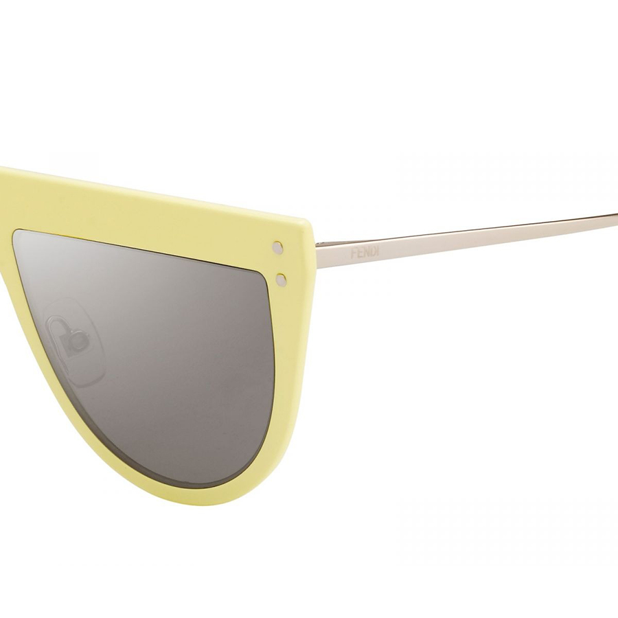 Kính Mát Nữ Fendi Sunglasses Yellow Frame FF 0372/S 40G Màu Vàng