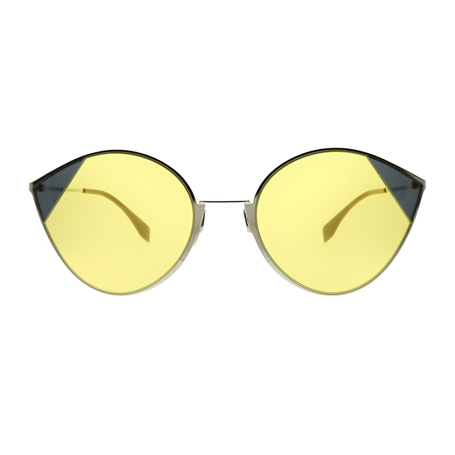 Kính Mát Nữ Fendi Cut Eye Yellow Cat Eye Ladies Sunglasses FF 0341/S B1ZHO Màu Vàng