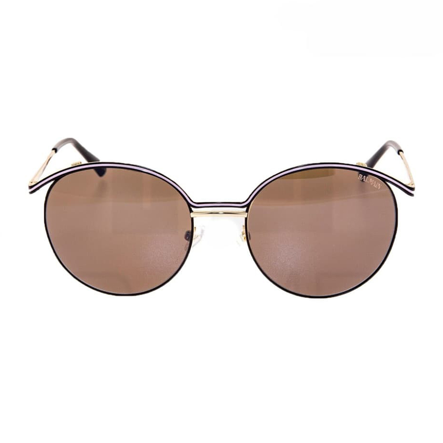 Kính Mát Nữ Balmain Round Metal Mirrored Sunglasses BL2529 01 Màu Nâu