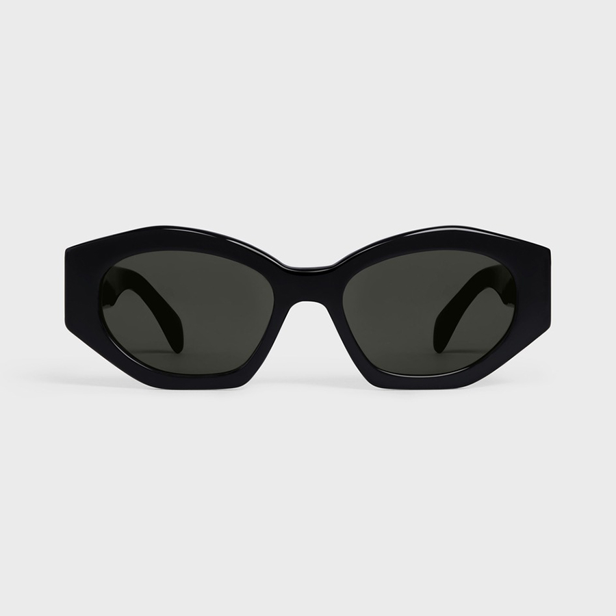 Kính Mát Celine Triomphe 08 Sunglasses In Acetate Black CL40238U Màu Đen