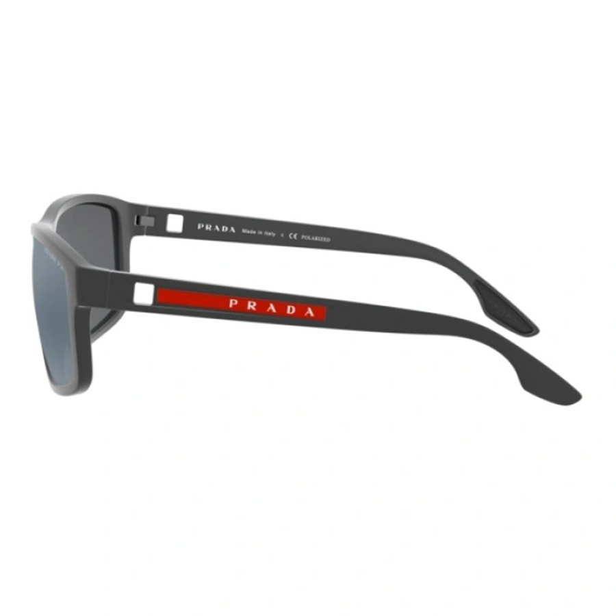 Kính Mát Nam Prada Men Linea Rossa 60mm Grey Rubber Sunglasses PS-02XS-UFK07H Màu Xám Đen