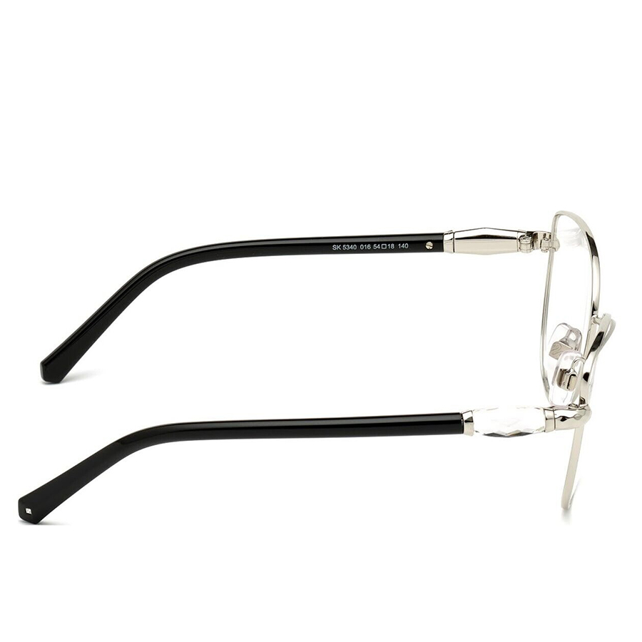 Gọng Kính Nữ Swarovski Cat Eye Metal Eyeglasses SK5340 016 Màu Đen/Bạc