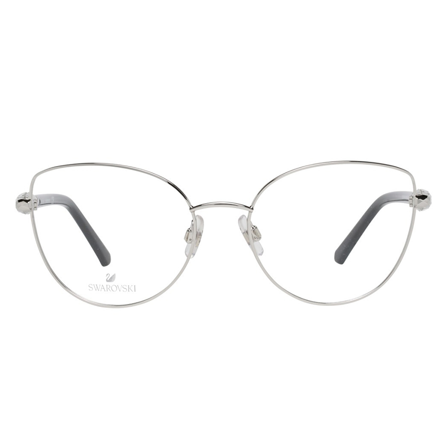 Gọng Kính Nữ Swarovski Cat Eye Metal Eyeglasses SK5340 016 Màu Đen/Bạc