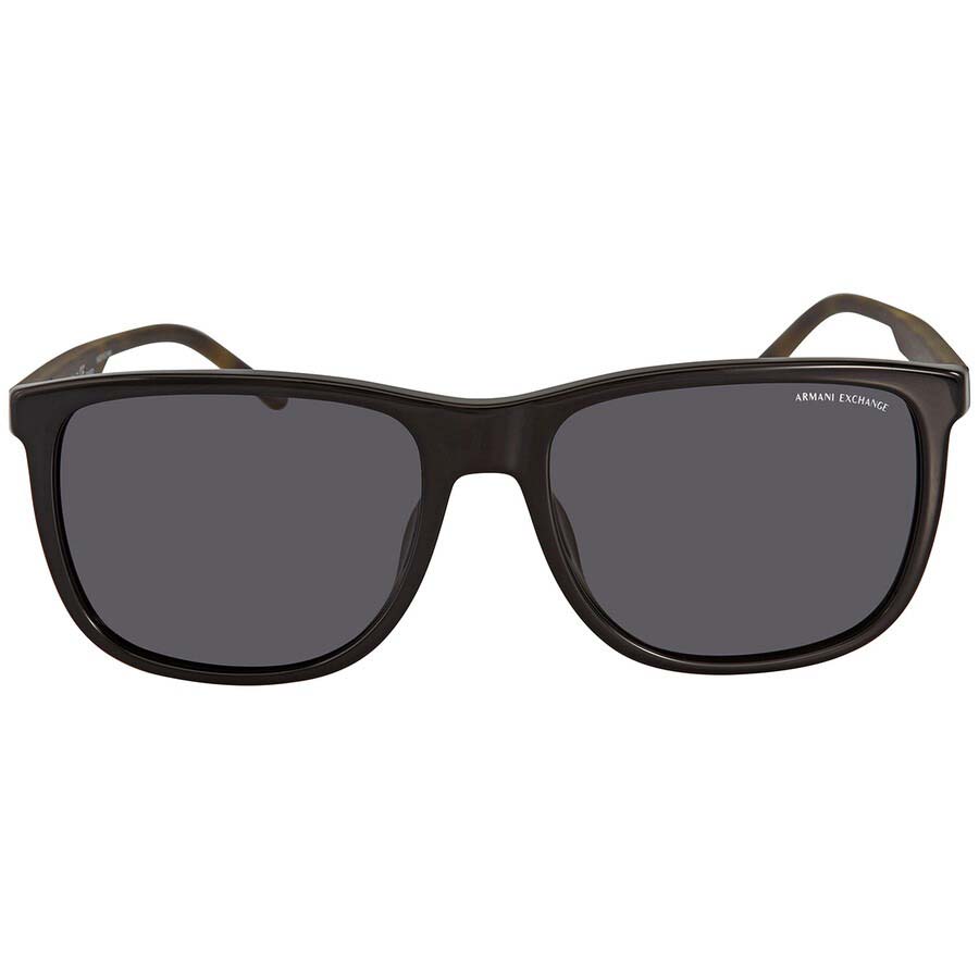 Kính Mát Nam Armani Exchange Grey Square Men's Sunglasses AX4070SF 815881 58 Màu Đen Xám