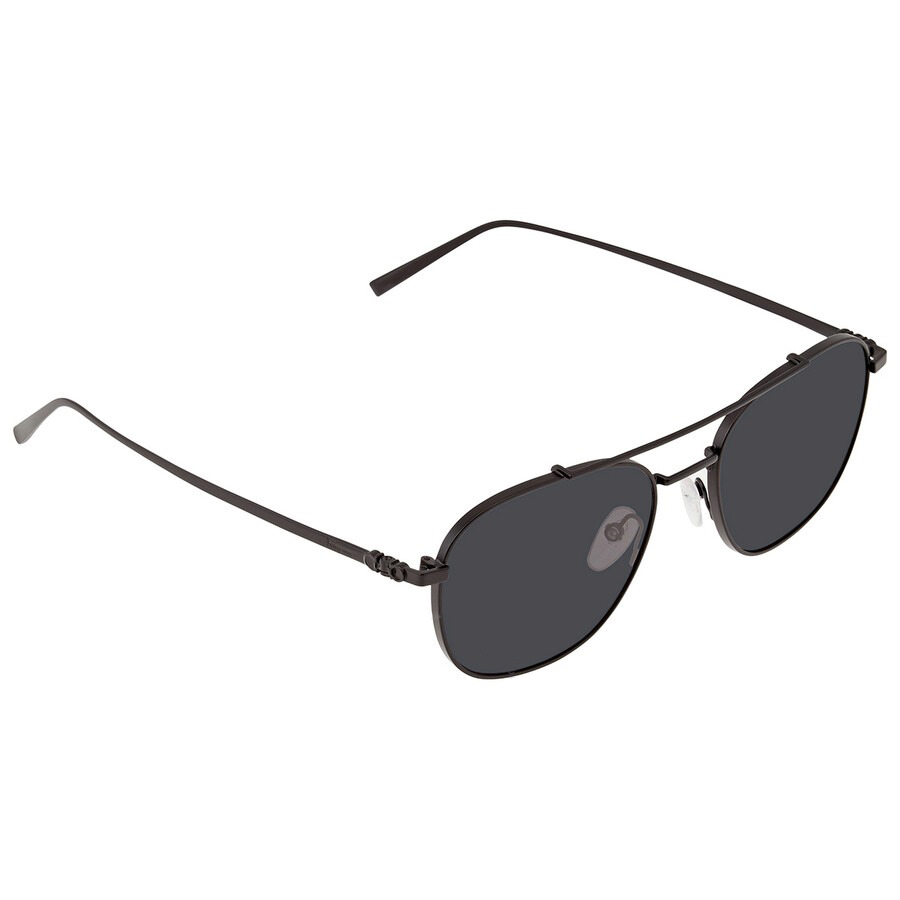 Kính Mát Nam Salvatore Ferragamo Dark Grey Pilot Men's Sunglasses SF200S 002 54 Màu Xám Đen