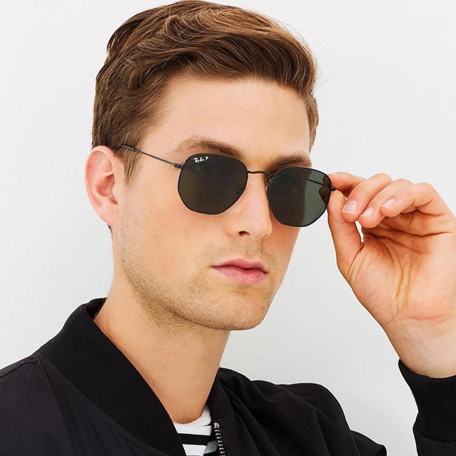 Kính Mát Unisex RayBan Hexagonal RB3548N 002/58 54 Màu Xanh Đen