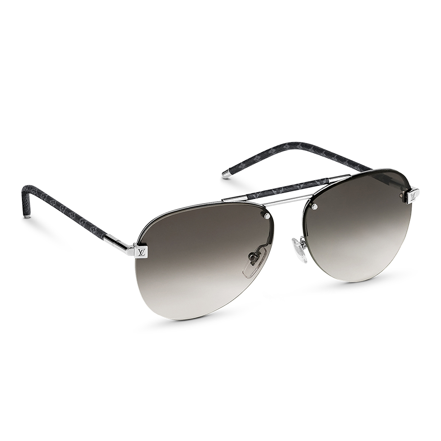 Kính Mát Louis Vuitton LV Clockwise Canvas Sunglasses Z1109W Màu Xám