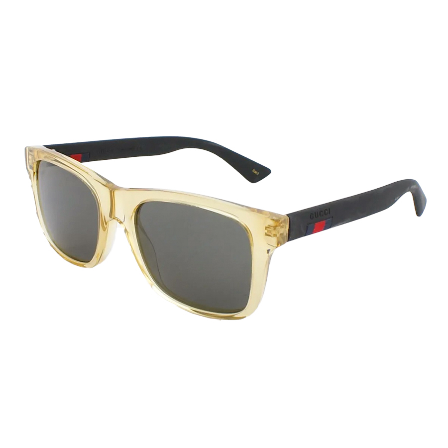 Kính Mát Gucci Transparent Brown Grey Mirror Sunglasses GG0008S-005 53 Màu Nâu Xám