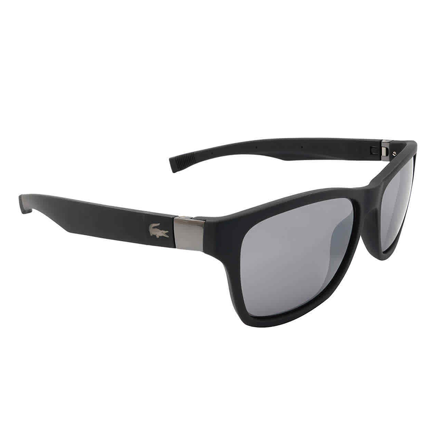 Kính Mát Lacoste Grey Square Unisex Sunglasses L737S 002 55 Màu Xám Đen