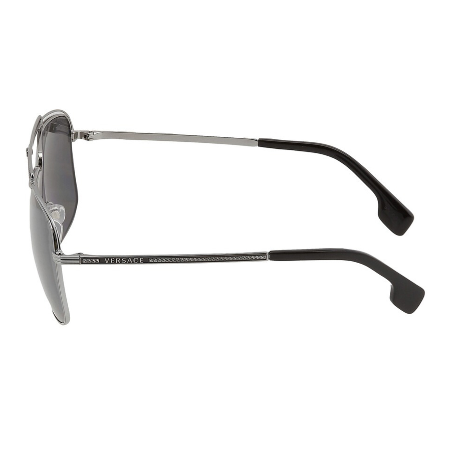 Kính Mát Nam Versace Polarized Dark Gray Mirrored Silver Square Men's Sunglasses VE2242 1001Z3 61 Màu Xám Đen