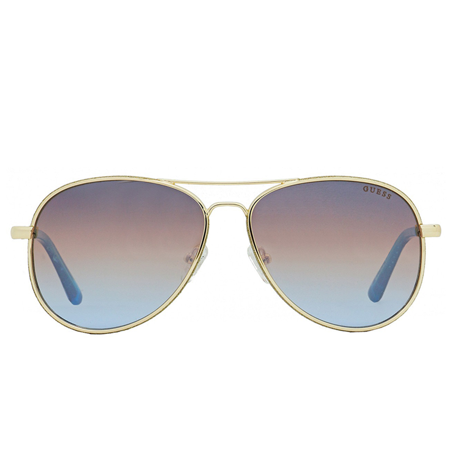 Kính Mát Nữ Guess Aviator Sunglasses GU7555 33F Màu Xanh