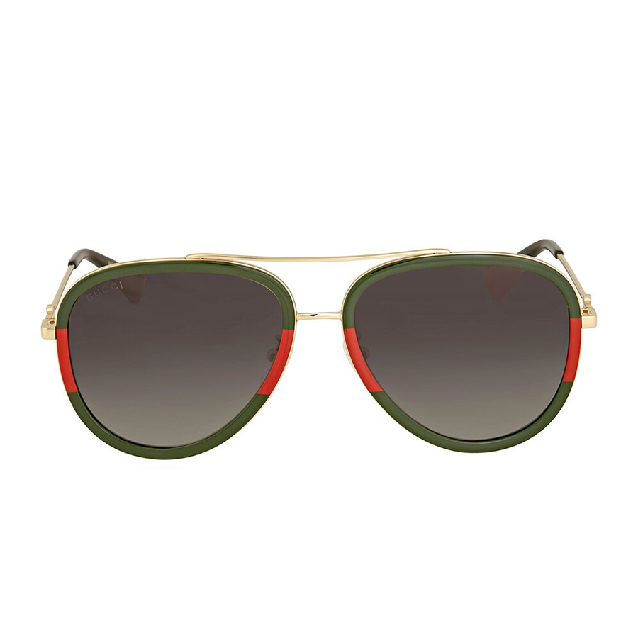 Kính Mát Gucci Grey Gradient Sunglasses GG0062S 003 57 Màu Xám