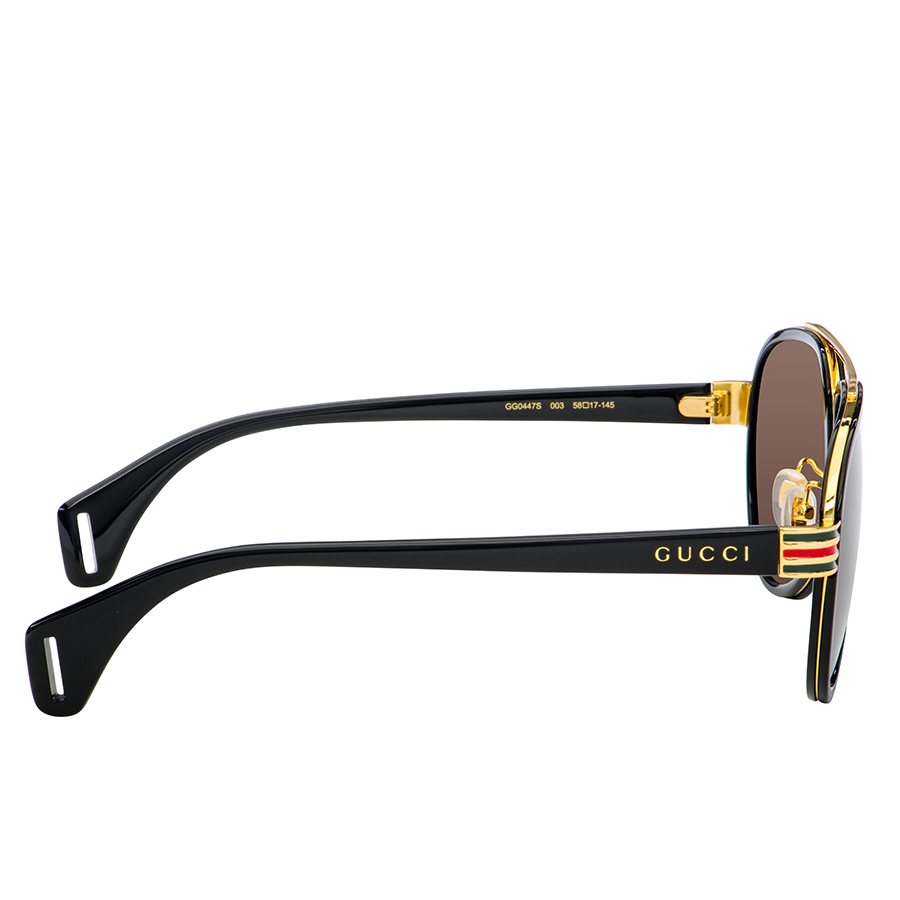 Kính Mát Nam Gucci Sunglasses GG0447S 003 Màu Nâu Đen
