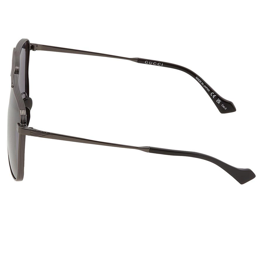 Kính Mát Nam Gucci Grey Pilot Men's Sunglasses GG0840S-001 63 Màu Xám