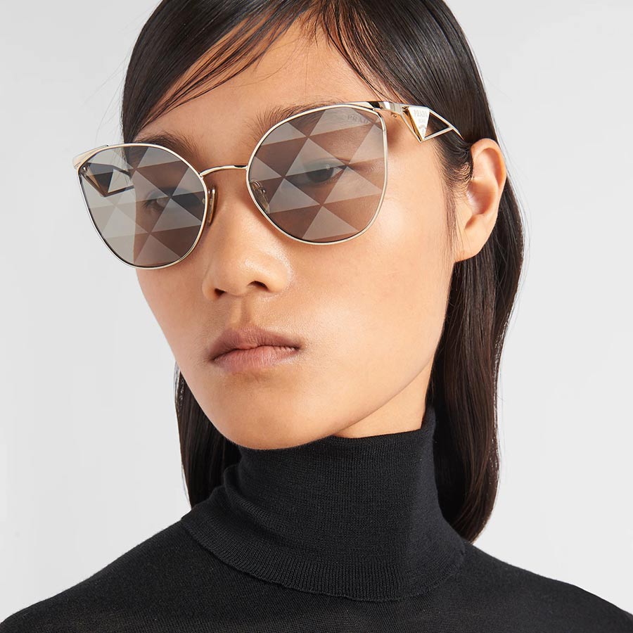 Kính Mát Prada Symbole Sunglasses SPR50Z_SZVN_FE04T_C_059 Màu Xám Vàng
