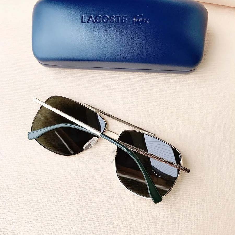 Kính Mát Nam Lacoste Green Aviator Men Sunglasses L188S 714 59 Màu Xanh Vàng