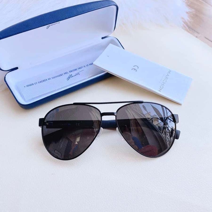 Kính Mát Lacoste Grey Round Unisex Sunglasses L185S 001 60 Màu Xám Đen