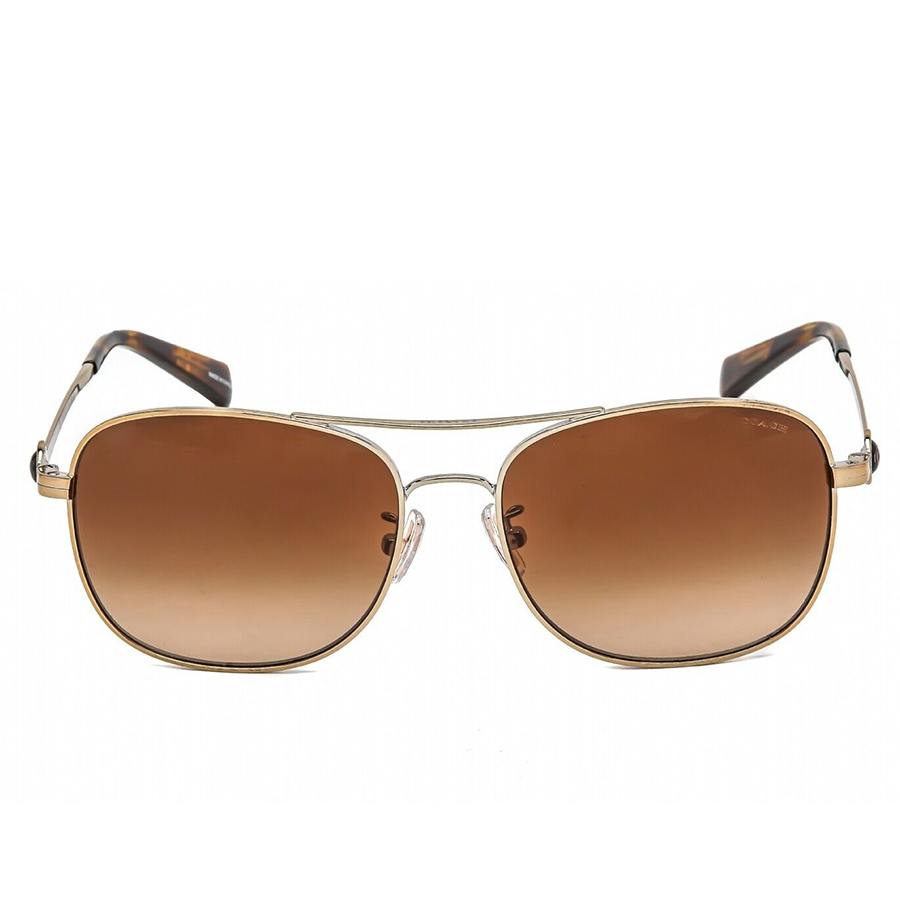 Kính Mát Coach Women Fashion Shiny Light Gold Sunglasses HC7127-900574-56 Màu Nâu