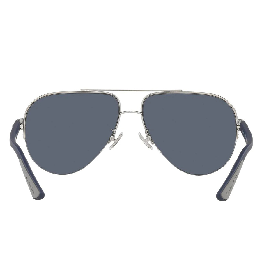 Kính Mát Coach Men Fashion Matte Silver Sunglasses HC7121-938287-58 Màu Xanh