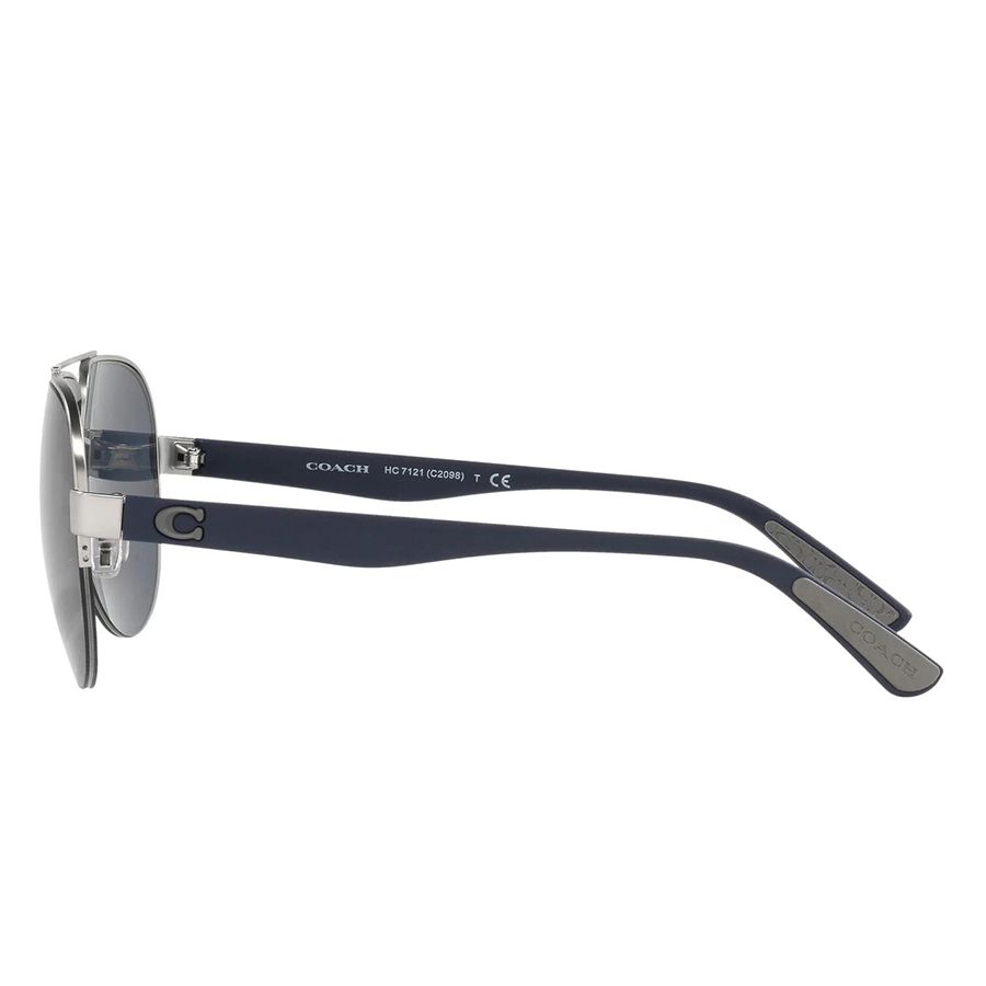 Kính Mát Coach Men Fashion Matte Silver Sunglasses HC7121-938287-58 Màu Xanh