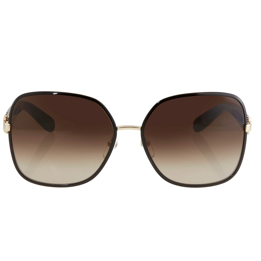 Kính Mát Salvatore Ferragamo Gray Gradient Rectangular Ladies Sunglasses SF150S 16733 59 Màu Nâu Vàng