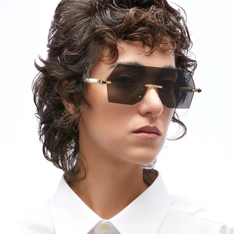 Kính Mát Kuboraum Sunglasses P90 GD Màu Đen Xám