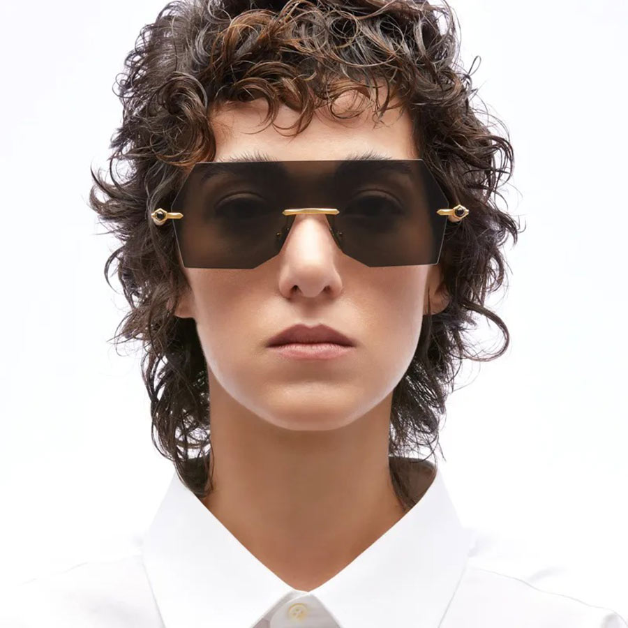 Kính Mát Kuboraum Sunglasses P90 GD Màu Đen Xám