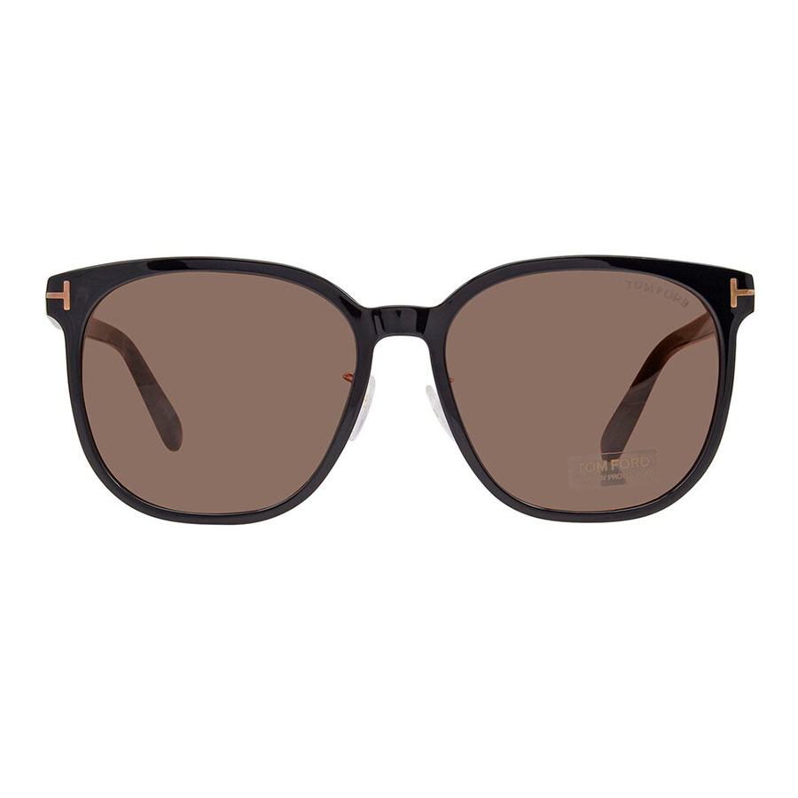 Kính Mát Tom Ford Brown Square Unisex Sunglasses FT0801K 01E 59 Màu Nâu