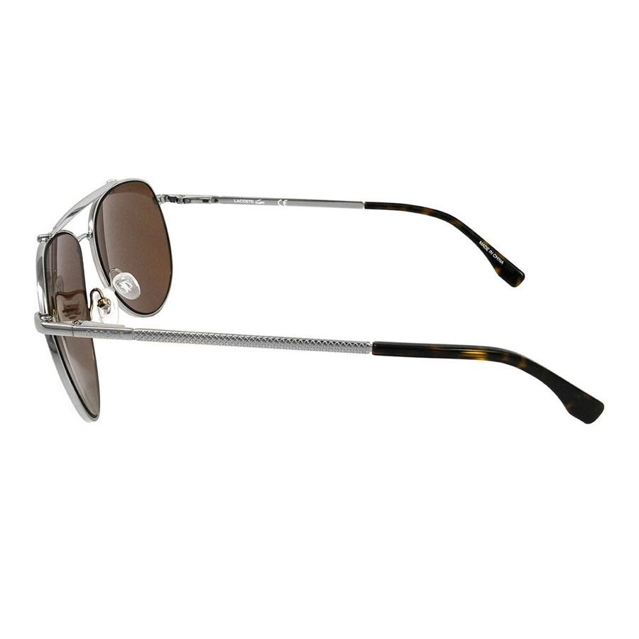 Kính Mát Lacoste Brown Aviator Unisex Sunglasses L177S 033 57 Màu Nâu