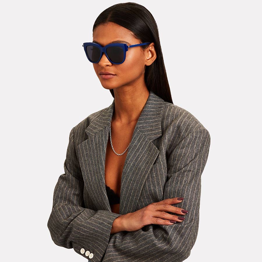 Kính Mát Balenciaga Sunglasses BB0160S 002 Màu Xanh Dương