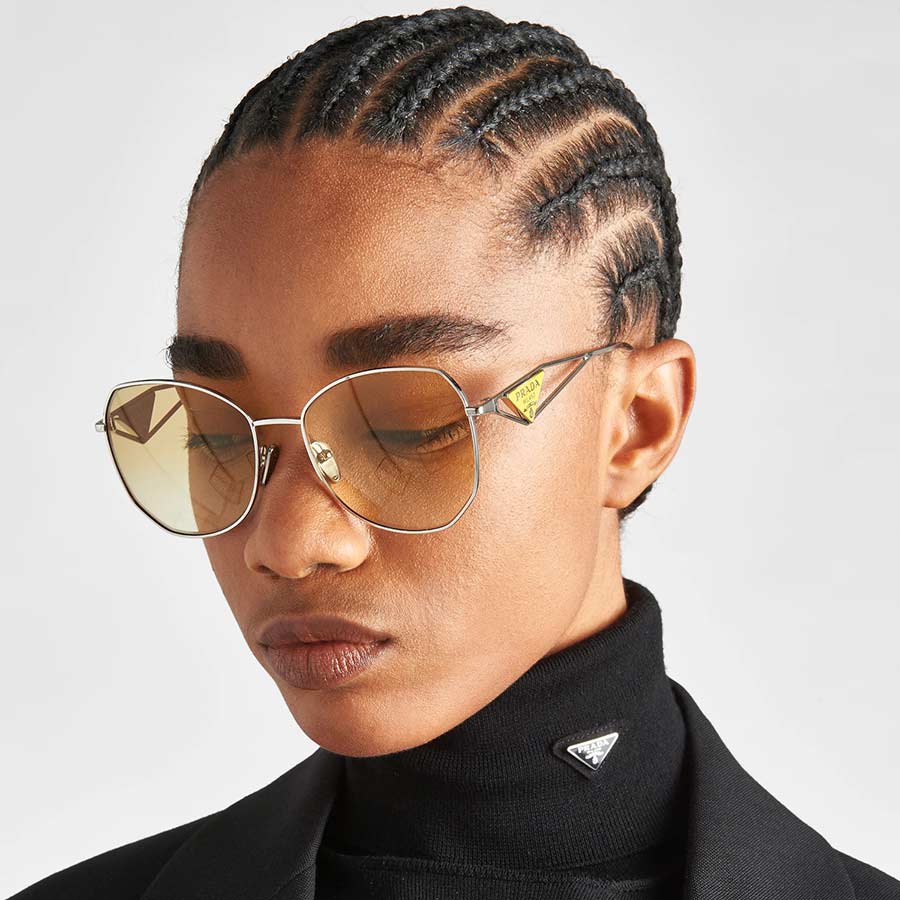 Kính Mát Prada Symbole Sunglasses SPR57Y_E1BC_FE01R_C_057 Màu Vàng