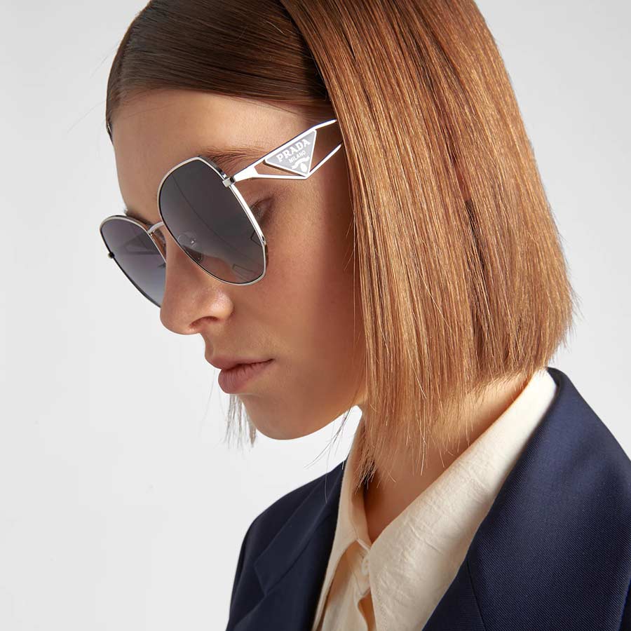Kính Mát Prada Symbole Sunglasses SPR57Y_E1BC_F05D1_C_057 Màu Đen