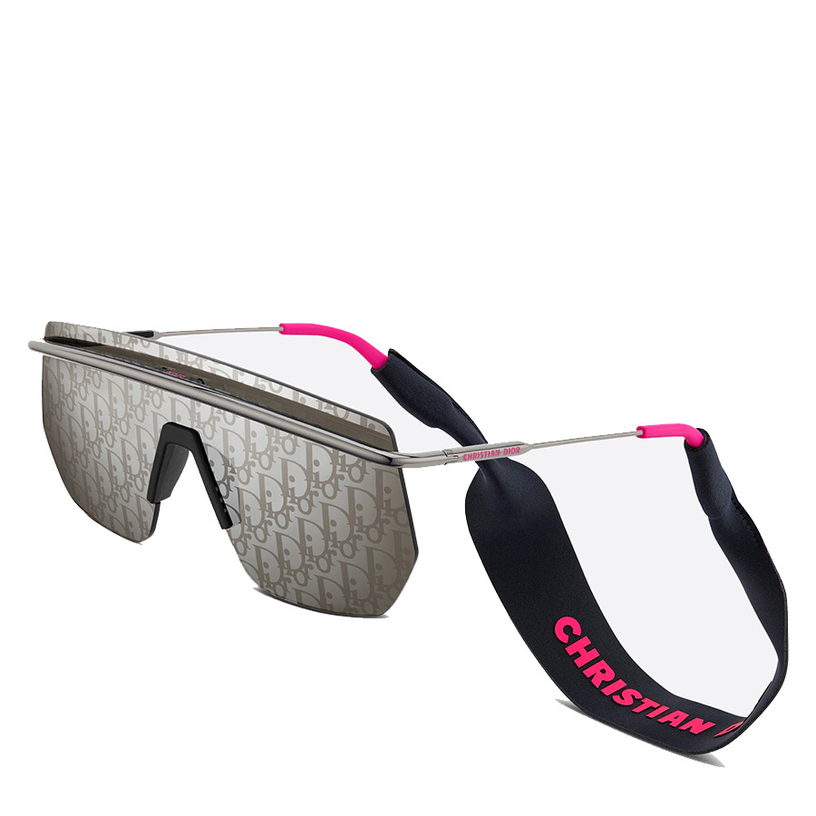 Kính Mát Dior Motion M1I Gray Mask Sunglasses Siliver Mirrored Màu Xám