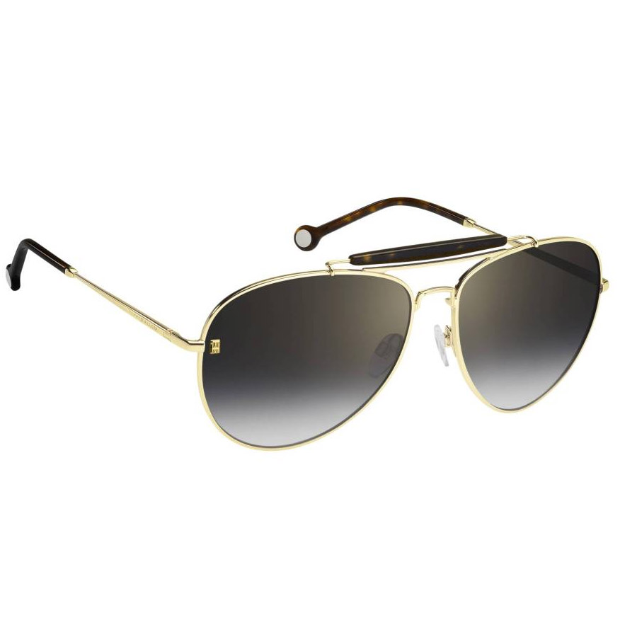 Kính Mát Tommy Hilfiger Grey Aviator Ladies Sunglasses TH 1808S J5G/FQ 61 Màu Xám Đen