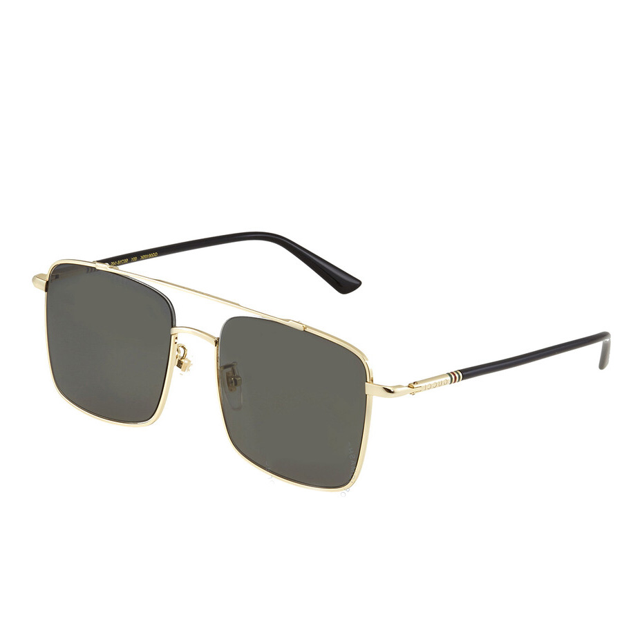 Kính Mát Gucci Green Square Sunglasses GG0610SK 001 56 Màu Xanh Xám