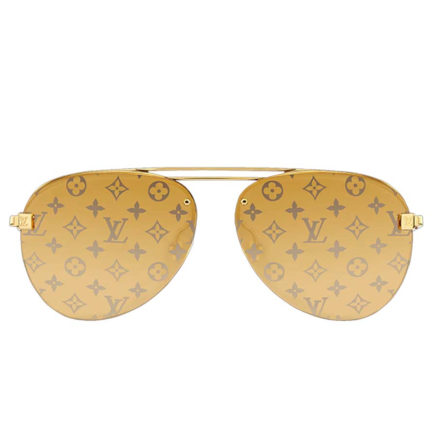 Kính Mát Louis Vuitton LV Clockwise Sunglasses Gold Monogram Z1020W Màu Vàng Gold