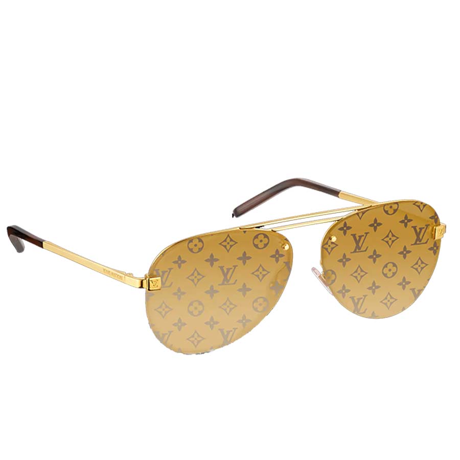 Kính Mát Louis Vuitton LV Clockwise Sunglasses Gold Monogram Z1020W Màu Vàng Gold