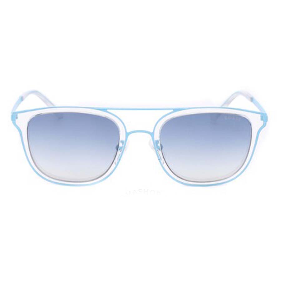 Kính Mát Guess Ladies Blue Square Sunglasses GU698190W54 Màu Xanh Blue