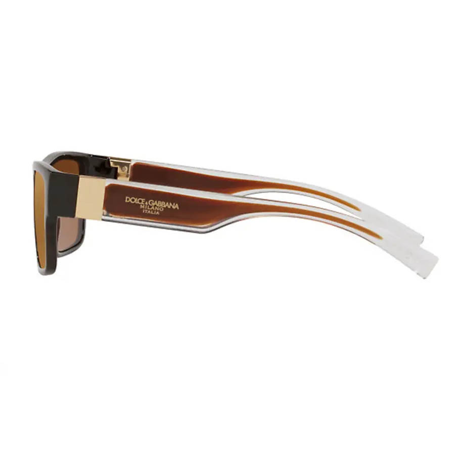 Kính Mát Dolce & Gabbana D&G Sunglasses DG 6149 32956H 56 Transparent Tobacco Màu Nâu