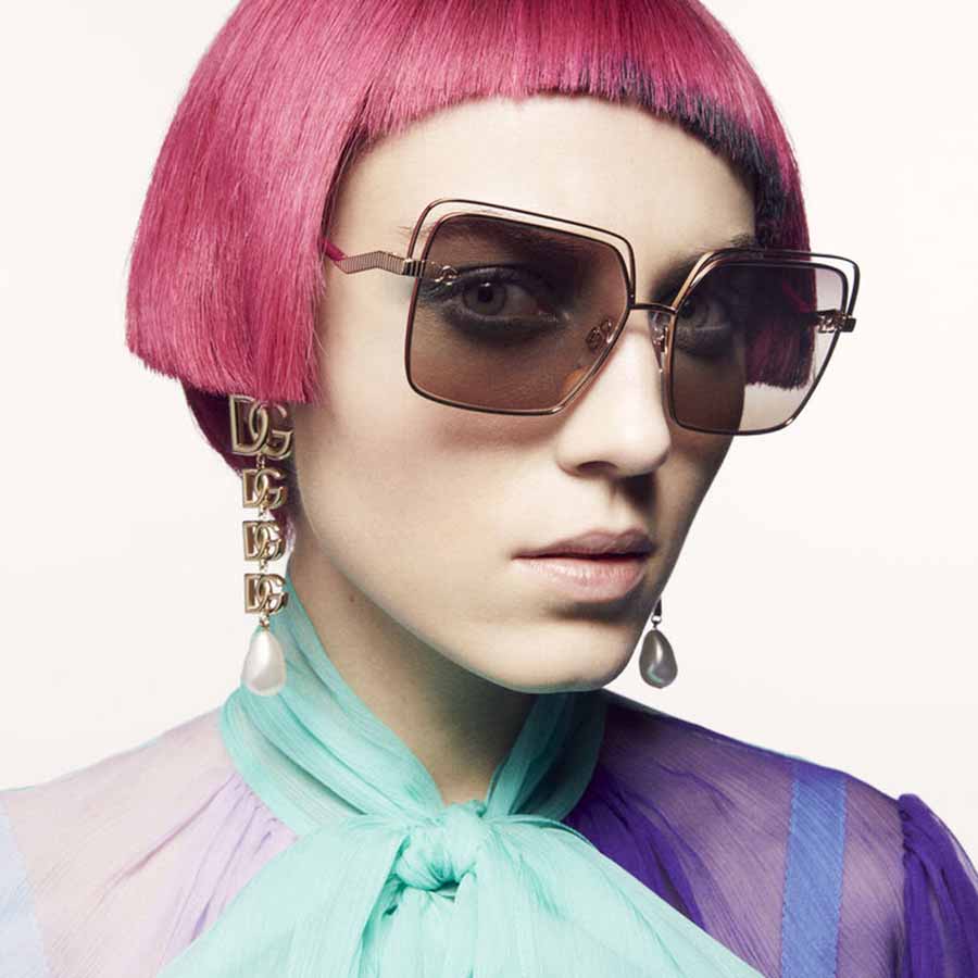 Kính Mát Dolce & Gabbana D&G Advertising DG Pin Sunglasses Màu Hồng Gold