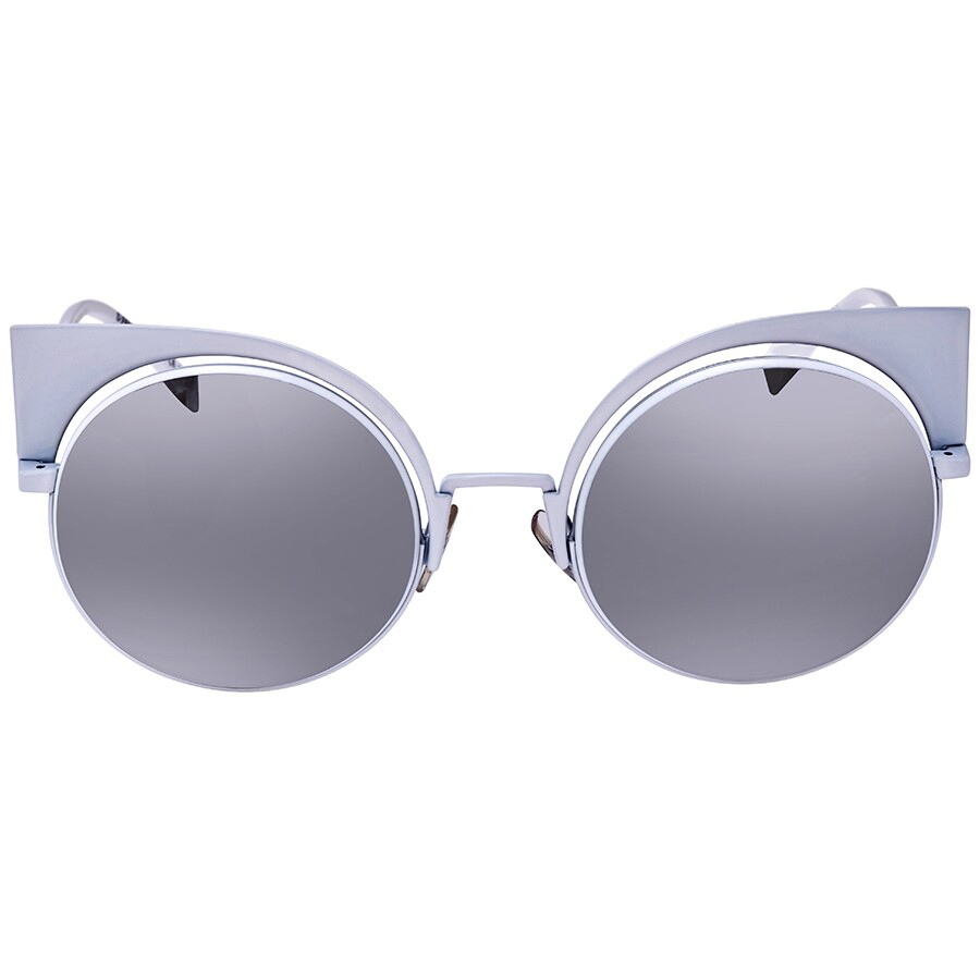 Kính Mát Fendi Eyeshine Grey Silver Mirror Cat Eye Ladies Sunglasses FF 0177/S DMV53SS Màu Xám