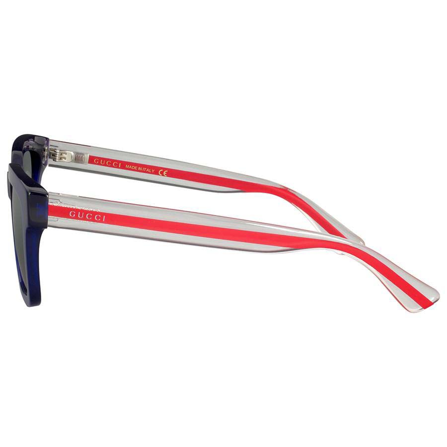 Kính Mát Gucci Transparent Blue Square Sunglasses