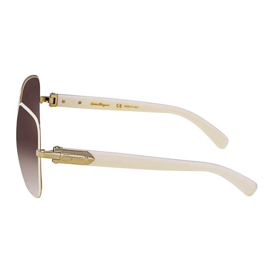 Kính Mát Salvatore Ferragamo Brown Square Sunglasses