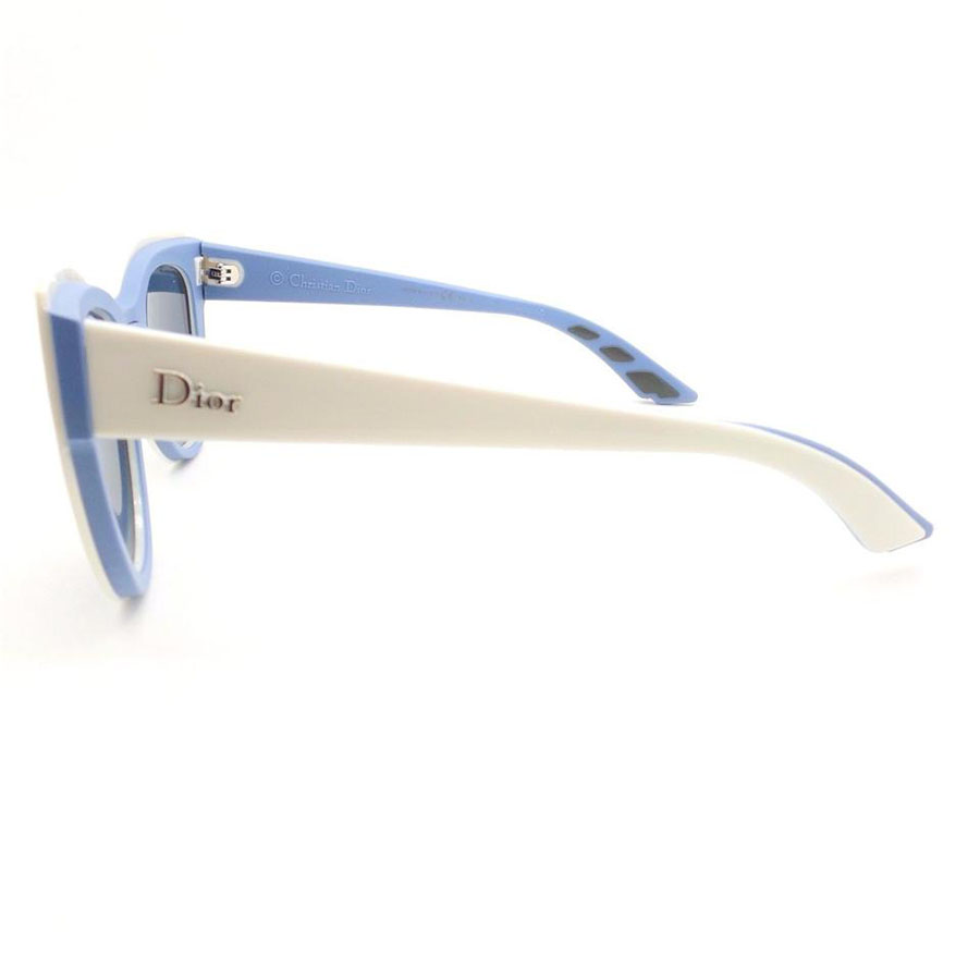 Kính Mát Dior White Blue New Decale 1/S Cat Eye Baby Rubber Matte Sun