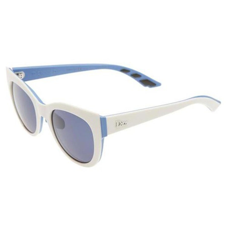 Kính Mát Dior White Blue New Decale 1/S Cat Eye Baby Rubber Matte Sun